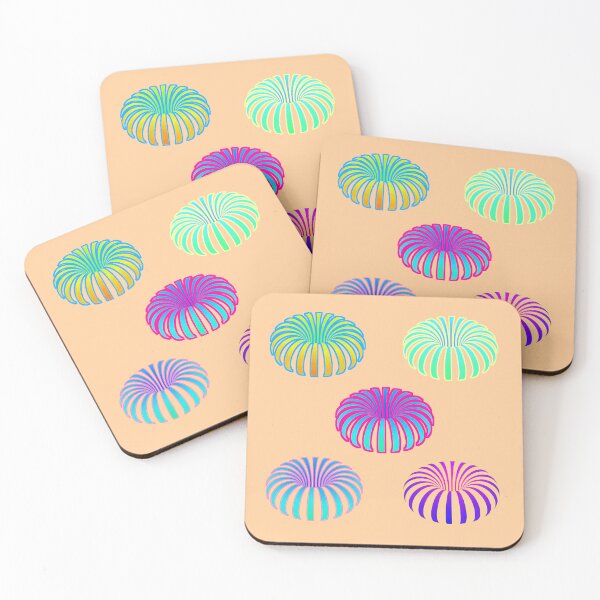 Item preview, Tropical psychedelic optical illusion sticker magnet mix value pack flower rainbow colorful designed and sold by IMNIUM.