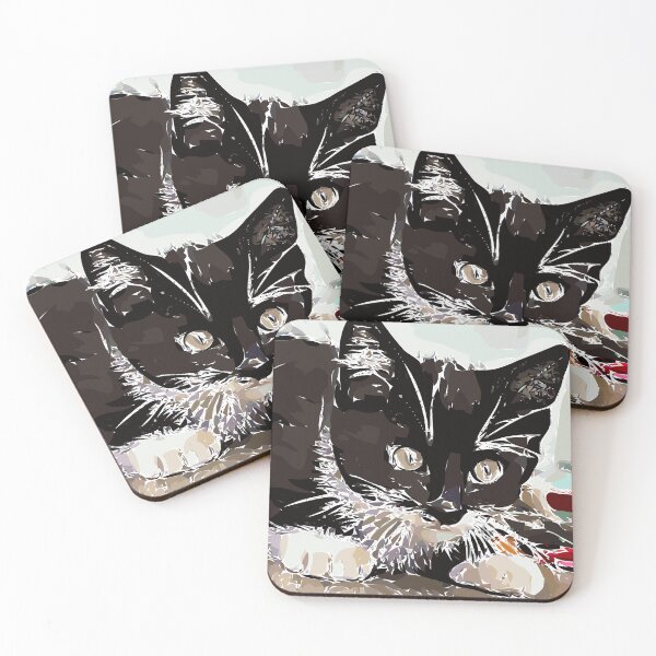 Item preview, Black Kitten Lying Down designed and sold by lovleycat.