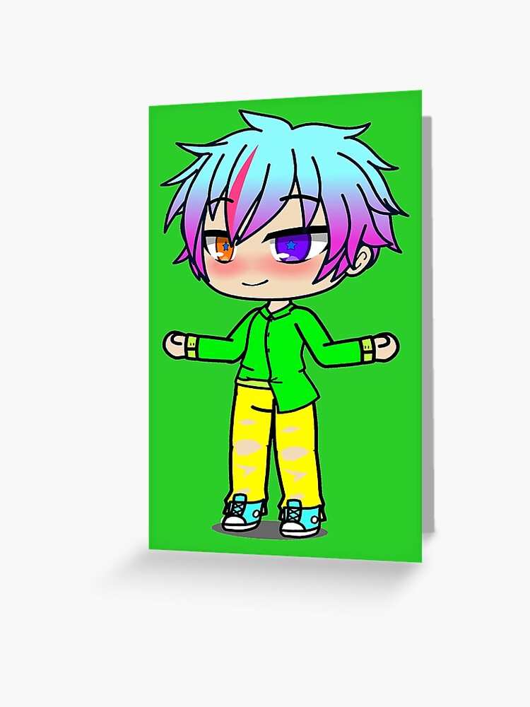 Gacha Life Boy with Blond Hair and Red Eyes Postcard for Sale by