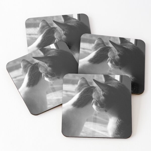 Item preview, Cats Looking Out Window Black And White Cutest Cat Pics designed and sold by CutestCatPics.