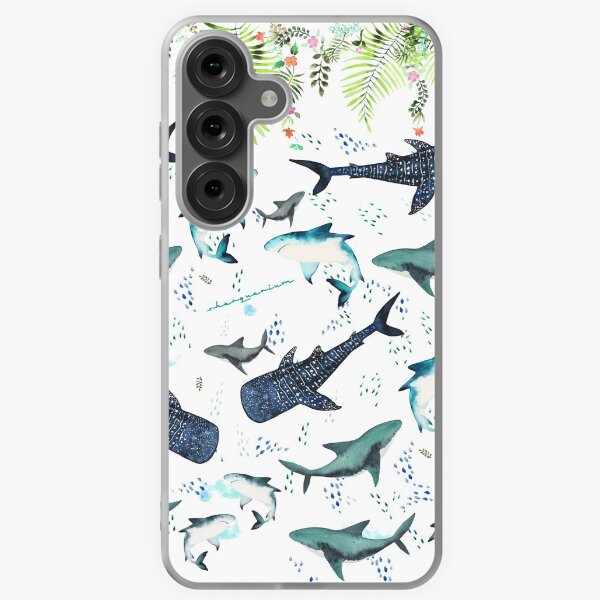 Aperçu de l'œuvre motif floral de requin créée et vendue par Sharquarium.