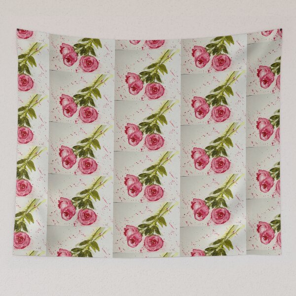 Item preview, Three pink roses.  designed and sold by watercolorsLiz.