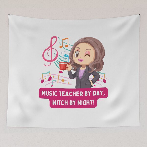 Item preview, Full Time Music Teacher Halloween Design designed and sold by myspookycuties.