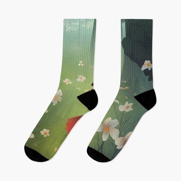 Item preview, Wandering Soul Collection, Dreamy abstract landscape, forest, nature, red, green, foggy, version 3  designed and sold by AISHOPPE.