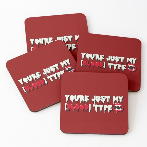 Item preview, You're Just My Blood Type, Fun Design For All Vampires On Halloween, Blood Red background designed and sold by TrulyEpoque.