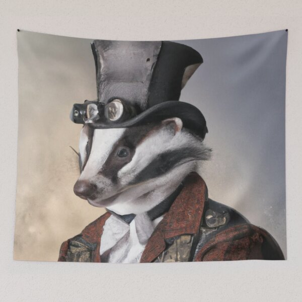 Item preview, Steampunk Badger designed and sold by SteamedpunkVegg.