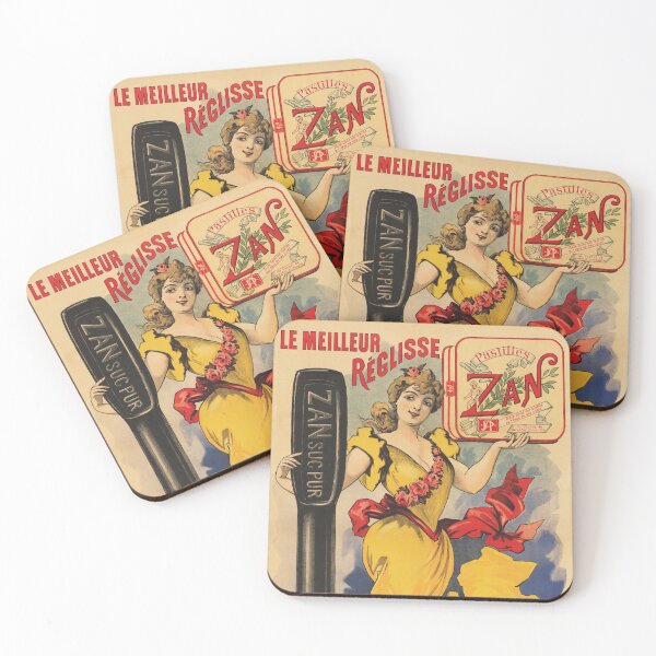 Item preview, Le Meilleur Reglisse Pastilles ZAN Licorice Candy Vintage French Advertisement Poster designed and sold by retroposters.