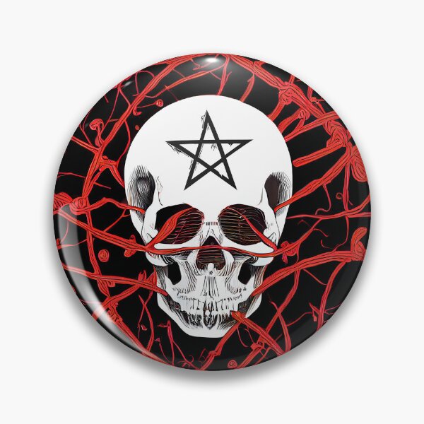 Aperçu de l'œuvre Pentagram Crâne et motif d'artère créée et vendue par Mortala-Arts.