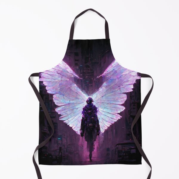 Item preview, Purple cyberpunk angel - AI generated artwork designed and sold by AI1artist.