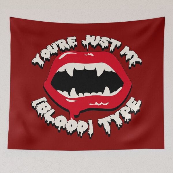 Item preview, You're Just My Blood Type, Fun Design For All Vampires On Halloween, Cool Blood Red Background designed and sold by TrulyEpoque.