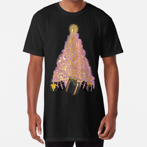 Pink Christmas Tree… Celebrate In Pink! Long T-Shirt