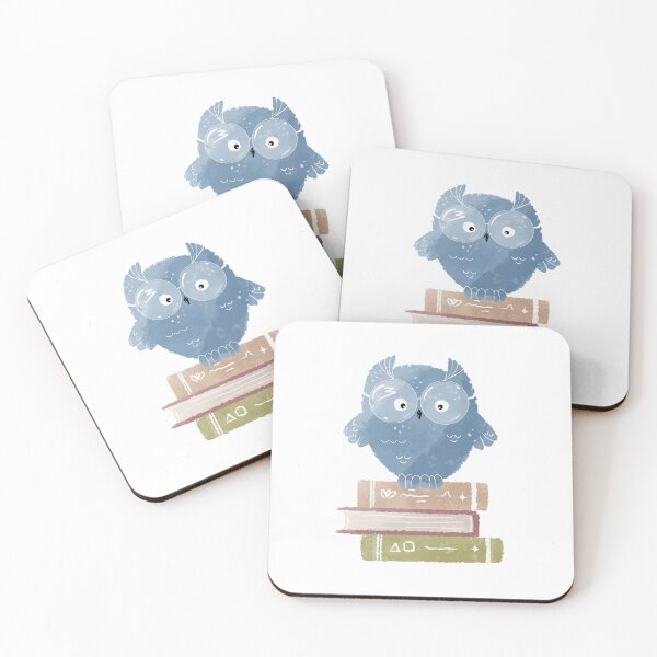 Item preview, Cartoon Smart Owl watercolor illustration designed and sold by Aleksse.