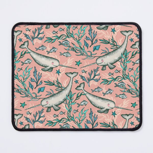 Item preview, Narwhal Toile - peach pink designed and sold by micklyn.