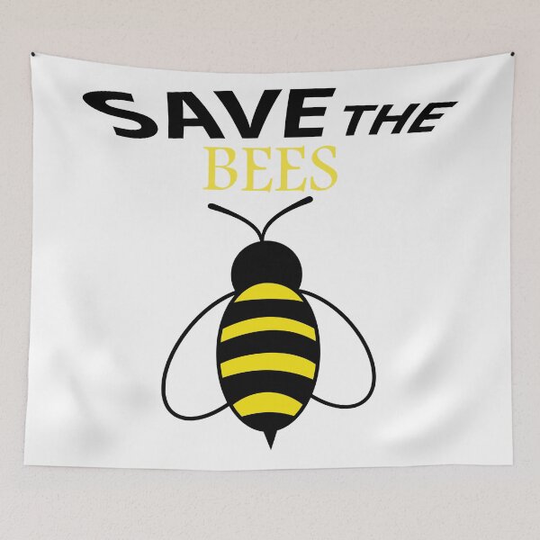 Item preview, Save the bees shits, save the bees phone cases, save the bees hats, save the bees shower curtain, save the bees backpack  designed and sold by Poussyarts.