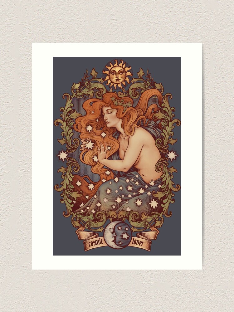 Alternate view of COSMIC LOVER - Color version Art Print
