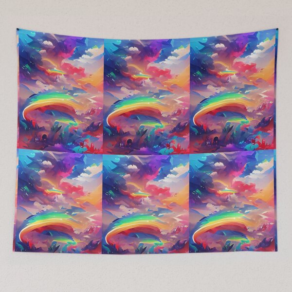 Item preview, ABSTRACT RAINBOW WITH STORM CLOUDS GATHERING designed and sold by sailorsam1805.