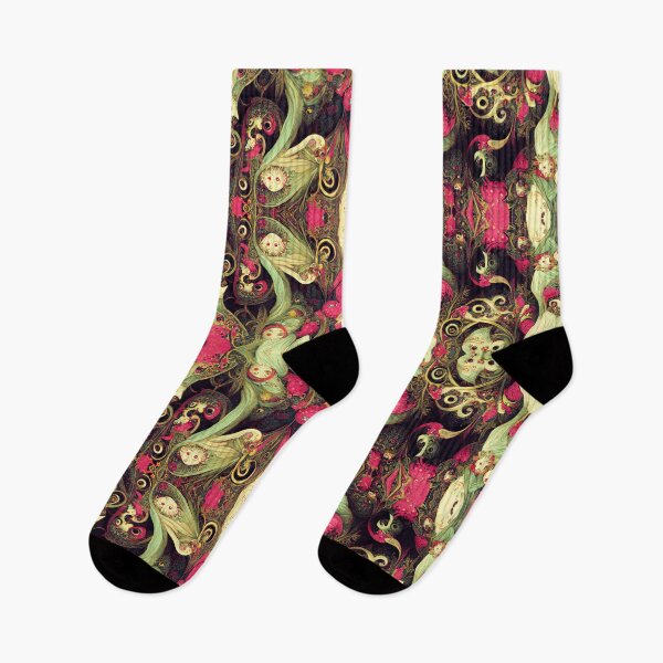 Item preview, Sage Green Painted Owls Hot Pink Motif on Black and Yellow Ivory designed and sold by MysticAlgorithm.