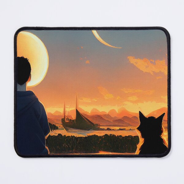 Item preview, Cat watching Sunset and me designed and sold by RileyKyler.