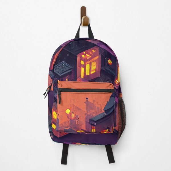 Item preview, Haunted Isometric Town during Halloween designed and sold by afikreative.
