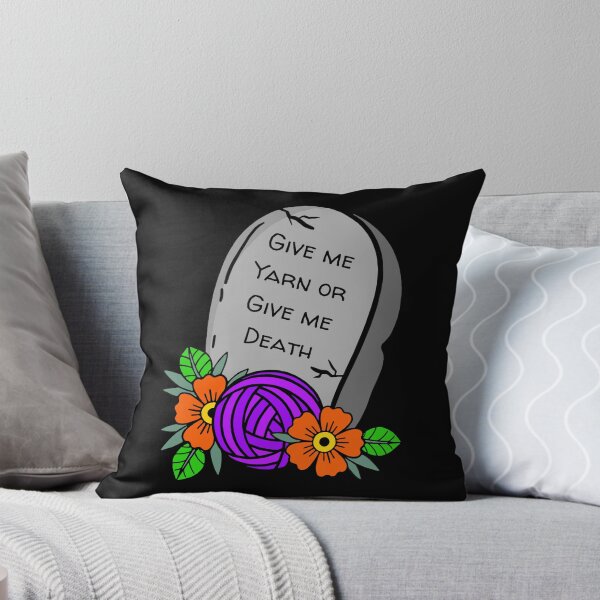Item preview, Give Me Yarn or Give me Death! designed and sold by PinkSheepMerch.