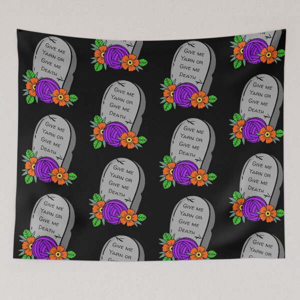 Item preview, Give Me Yarn or Give me Death! designed and sold by PinkSheepMerch.