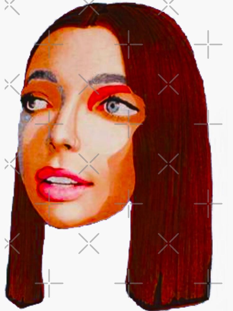 "Emma Chamberlain Merch Emma’s Portrait" Sticker for Sale by MEGAZAKO