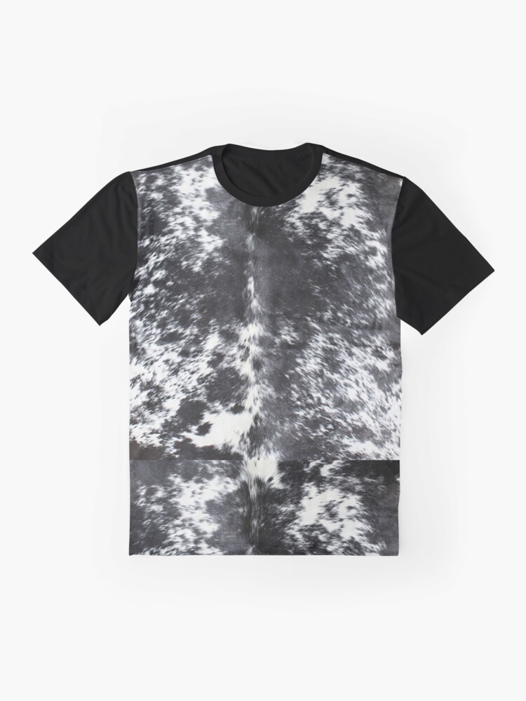 Imagen 4 de 5, Camiseta gráfica con la obra Piel Vacuno Blanco y Negro | Textura, diseñada y vendida por koovox.