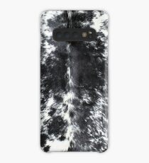 Funda/vinilo para Samsung Galaxy Cuero de vaca negro y blanco | Textura