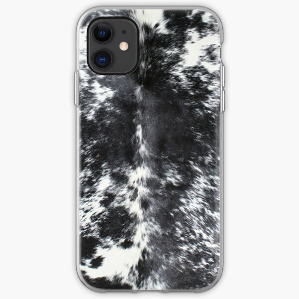 Cowhide Black and White | Texture iPhone Soft Case