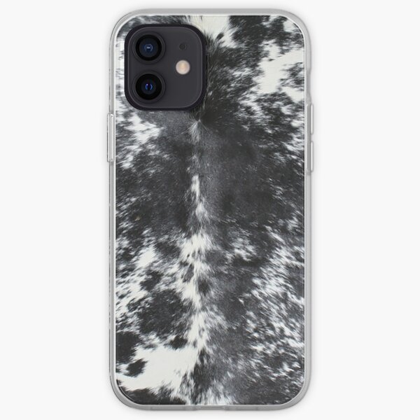 Cowhide Black and White | Texture iPhone Soft Case