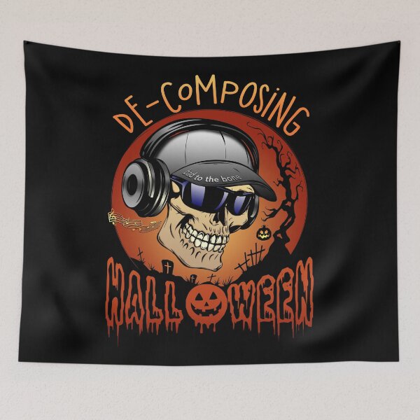Item preview, HALLOWEEN - DE-COMPOSING - COOL SKULL - MUSICIAN - DJ - PRODUCER designed and sold by KoolDsignsMUSIC.
