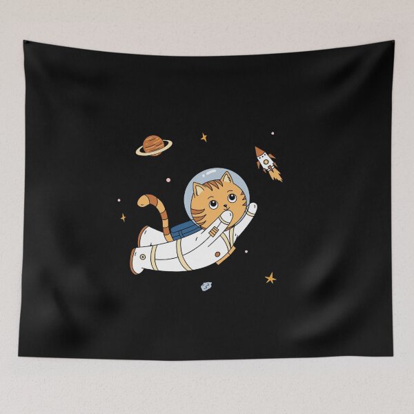 Item preview, Orange Cat Chasing a Rocket designed and sold by Rk4shop.