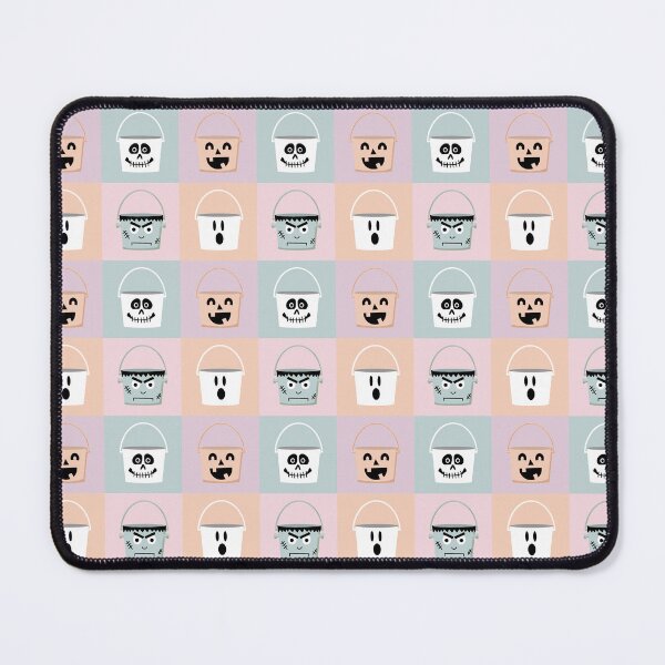 Item preview, Pastel Halloween Candy Pails in a check pattern designed and sold by Quick Brown Fox Canada.