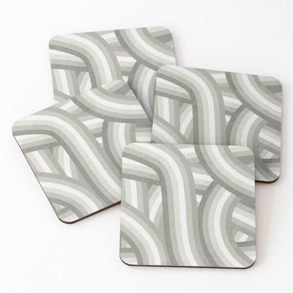 Item preview, Modern Beige/Greige Rainbow Stripes Pattern designed and sold by itsjensworld.