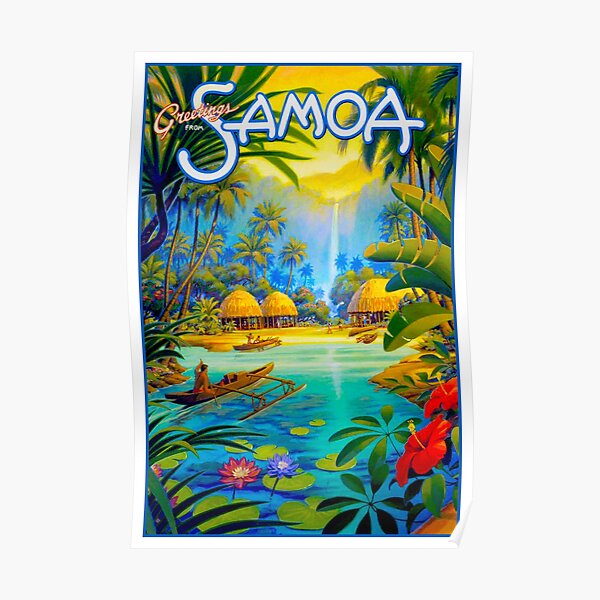 SAMOA; Vintage Travel and Tourism Advertising Print Poster