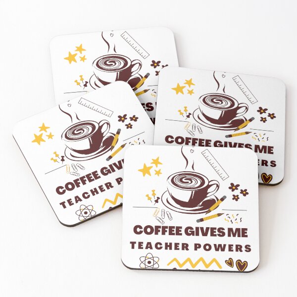 Item preview, Coffee Gives Me Teacher Powers Classic T-Shirt designed and sold by A6tan-graphiste.