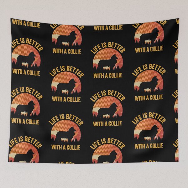 Item preview, Life Is Better With A Collie Vintage Distressed Dog Gift  designed and sold by Guarddogdrive.