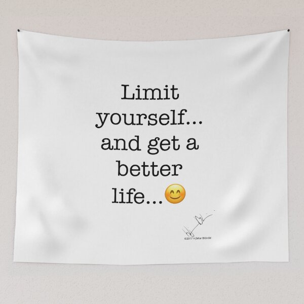 Item preview, Limit yourself... and get a better life... :-) designed and sold by Hjortur.