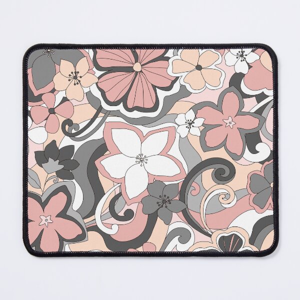 Item preview, 200 Flowers and Swirls, pink and grey designed and sold by Cressidacarr.