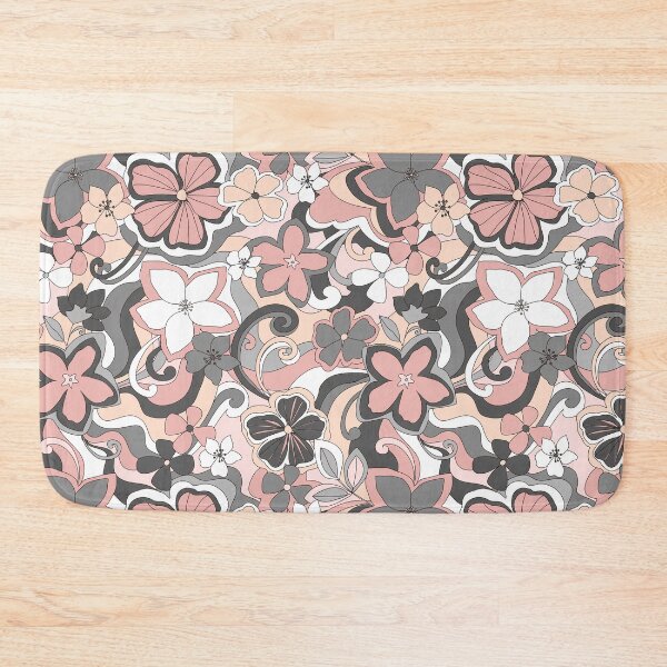 Item preview, 200 Flowers and Swirls, pink and grey designed and sold by Cressidacarr.