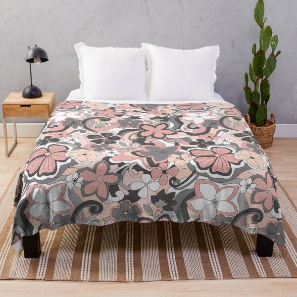 Item preview, 200 Flowers and Swirls, pink and grey designed and sold by Cressidacarr.