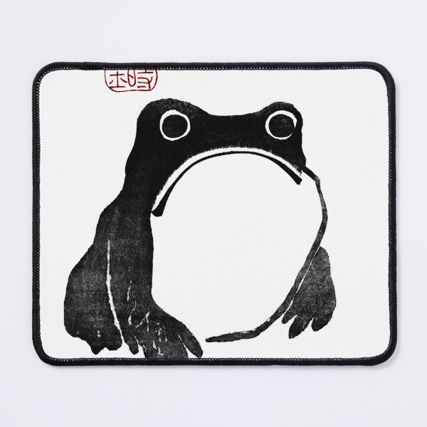 Item preview, Cute Grumpy Frog Vintage Japanese Woodblock Print designed and sold by VintageArchive.