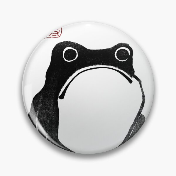 Item preview, Cute Grumpy Frog Vintage Japanese Woodblock Print designed and sold by VintageArchive.