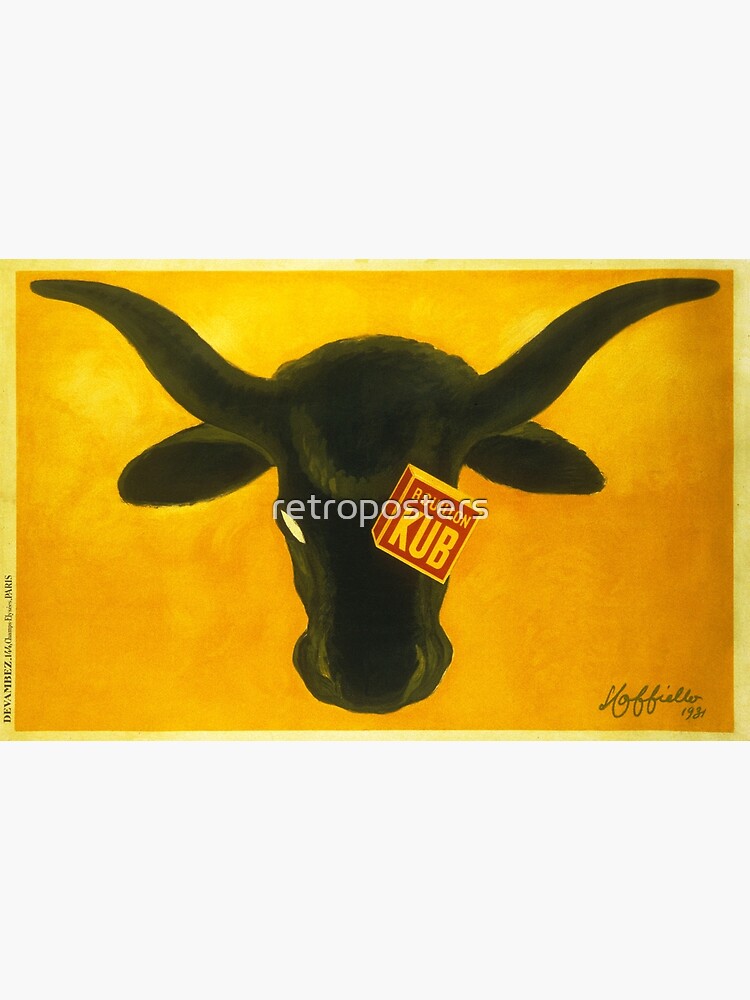 "BOUILLON KUB Instant Stock Soup Art Deco Food Advertisement Poster