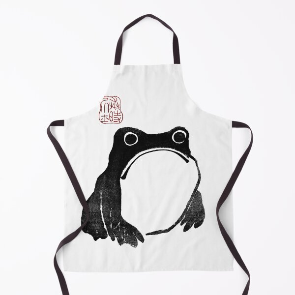 Item preview, Cute Grumpy Frog Vintage Japanese Woodblock Print designed and sold by VintageArchive.