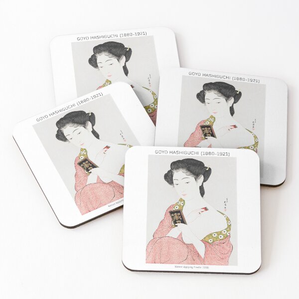 Item preview, Japanese woman applying powder - Goyō Hashiguchi designed and sold by MagaliC.