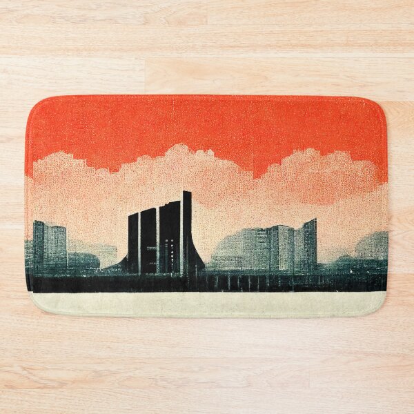 Aperçu de l'œuvre Paysage architectural orange créée et vendue par afikreative.
