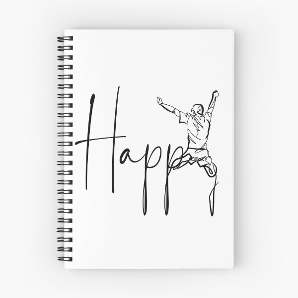 Item preview, Continuous Line Happy Joy Typography Calligraphy single word graphic minimalist art designed and sold by scribblelife.