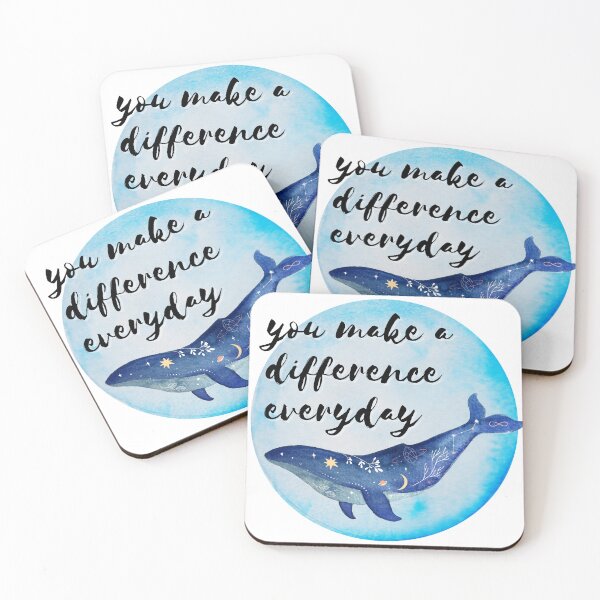 Item preview, You Make A Difference Everyday  | Starry Whale Shark | Whale Shark watercolor designed and sold by SodaPUNCH.