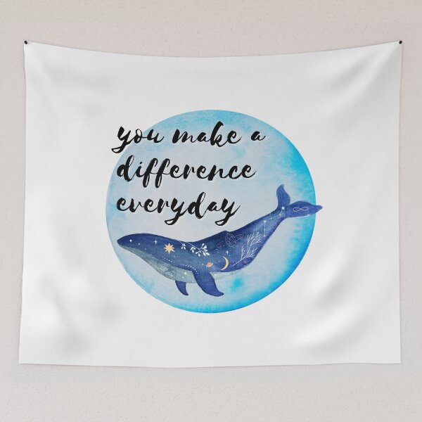 Item preview, You Make A Difference Everyday  | Starry Whale Shark | Whale Shark watercolor designed and sold by SodaPUNCH.